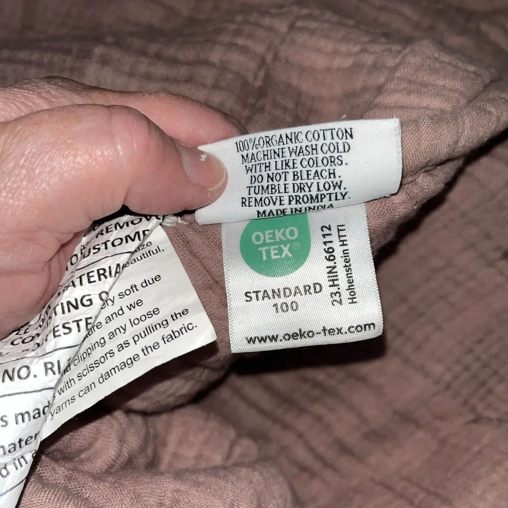NEW Quince Organic Cotton Gauze Dream Quilt + No Shams  FIG FULL QUEEN